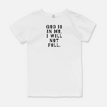 Load image into Gallery viewer, Denique Threads Unisex God Is In Me, I Will Not Fall T-Shirt
